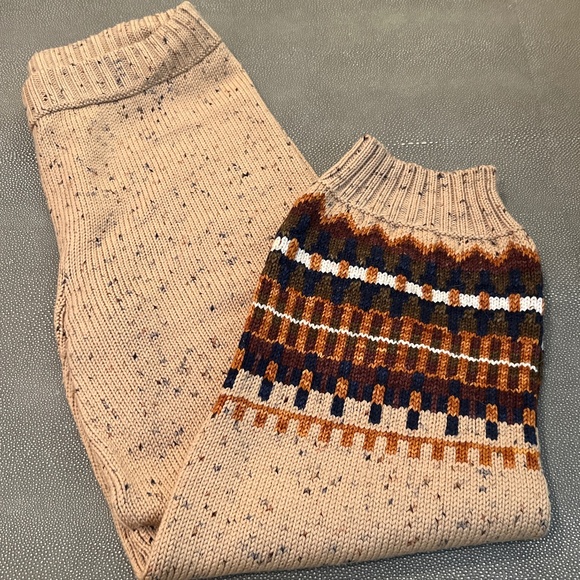 Misha And Puff Pants - Misha and Puff women’s camel fair isle pants S